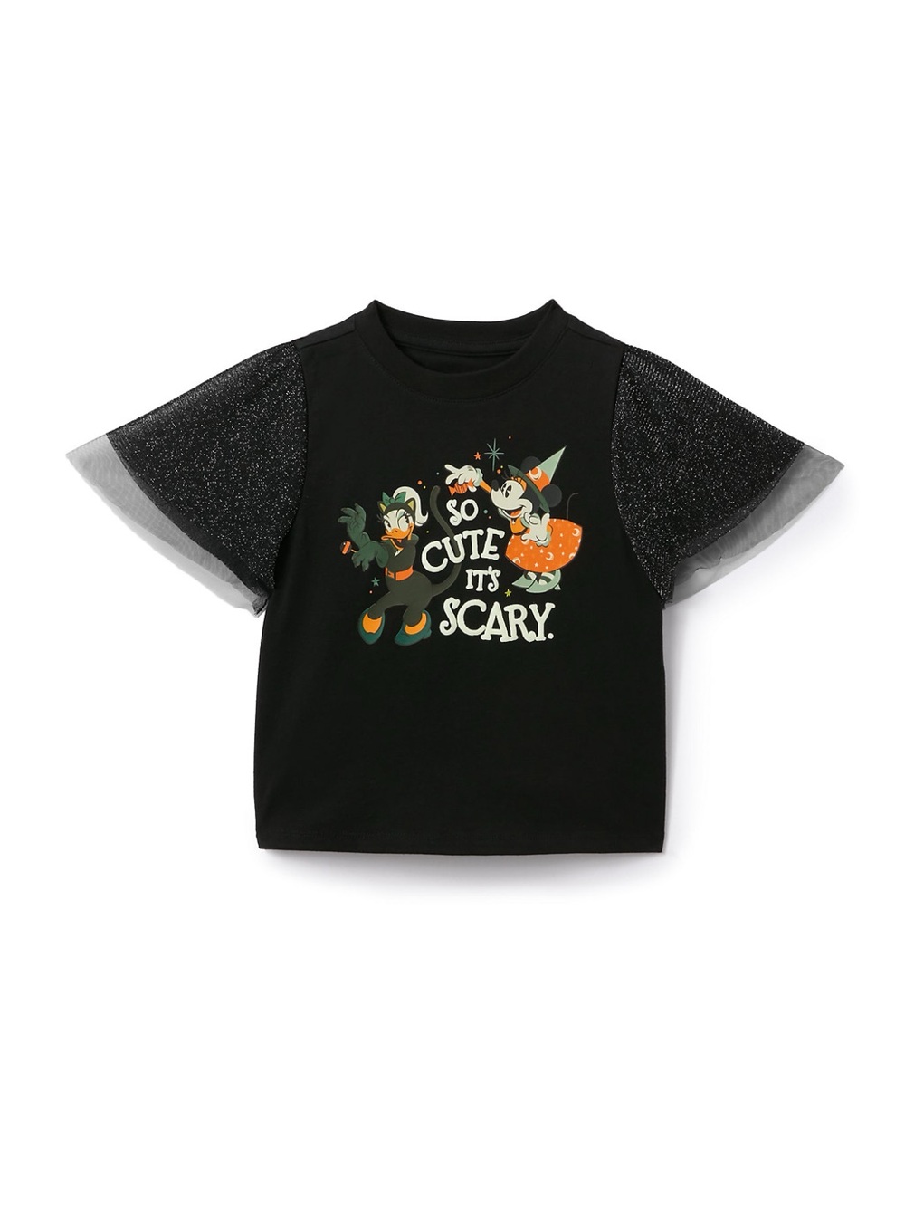 Disney Kids' 'So Cute It's Scary' Black Halloween Graphic Tee